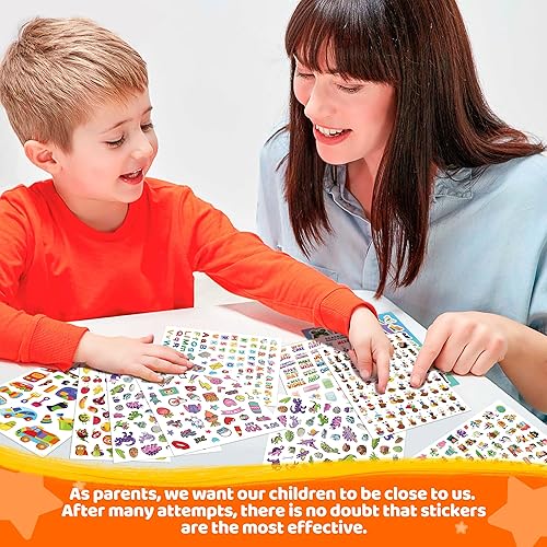 Miniatura 5 de Dcuminkel - Calcomanías para niños, más de 1500 diseños diferentes, más de 3000 calcomanías bonitas, 48 hojas de calcomanías súper coloridas y