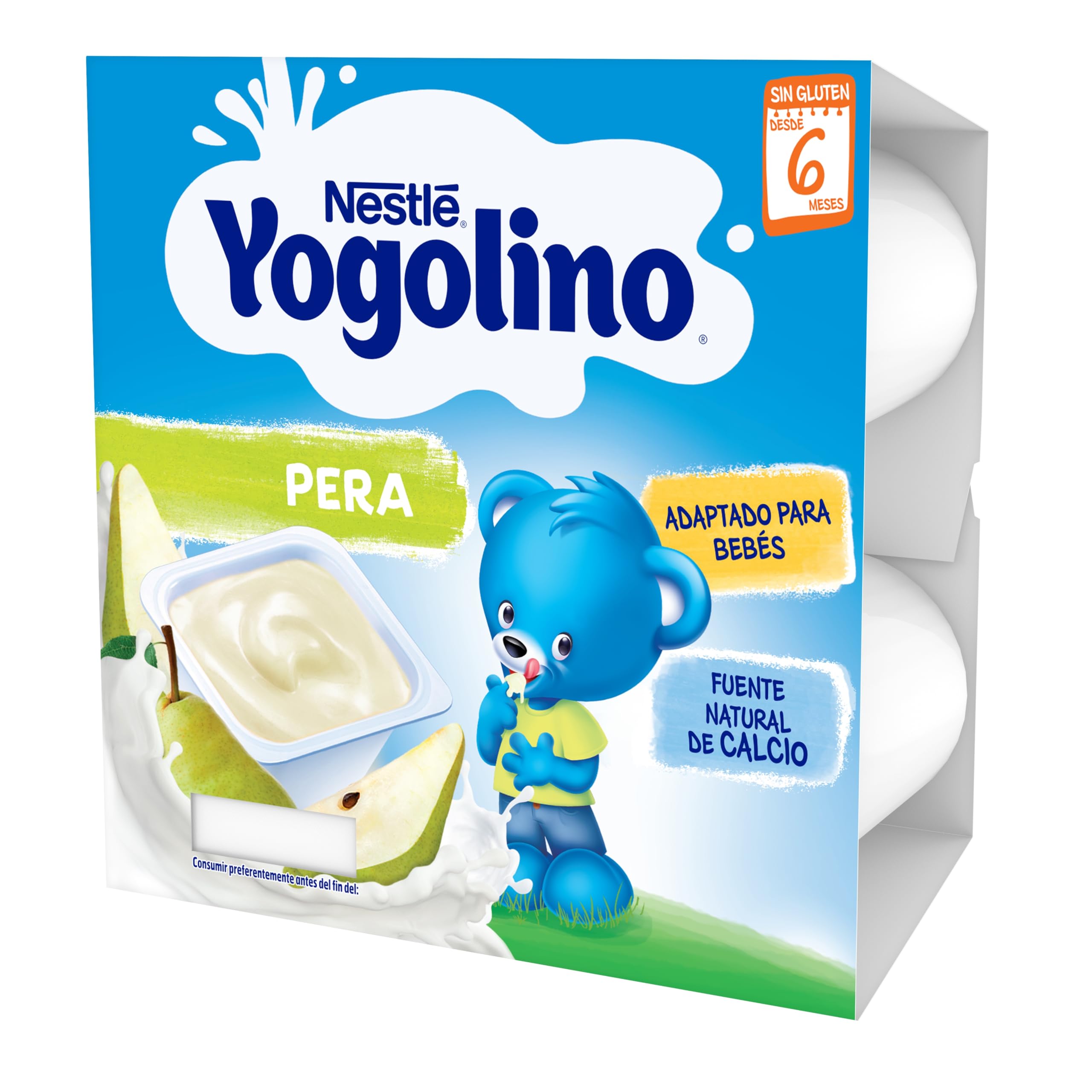 NESTLÉ YOGOLINO Postre Lácteo de Pera 4x100g a partir de 6 meses