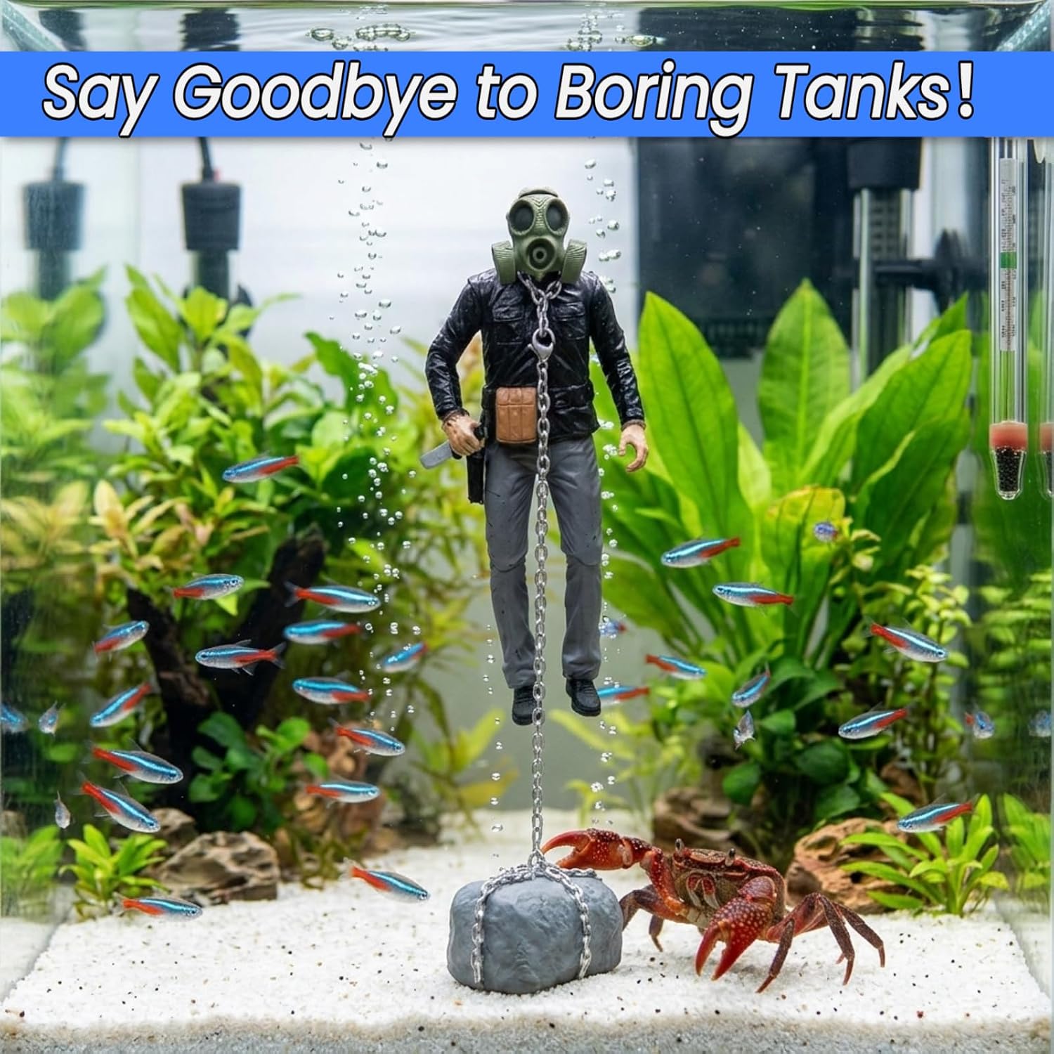 CT SUN Hallowen Theme Floating Fish Tank Decoration image 4