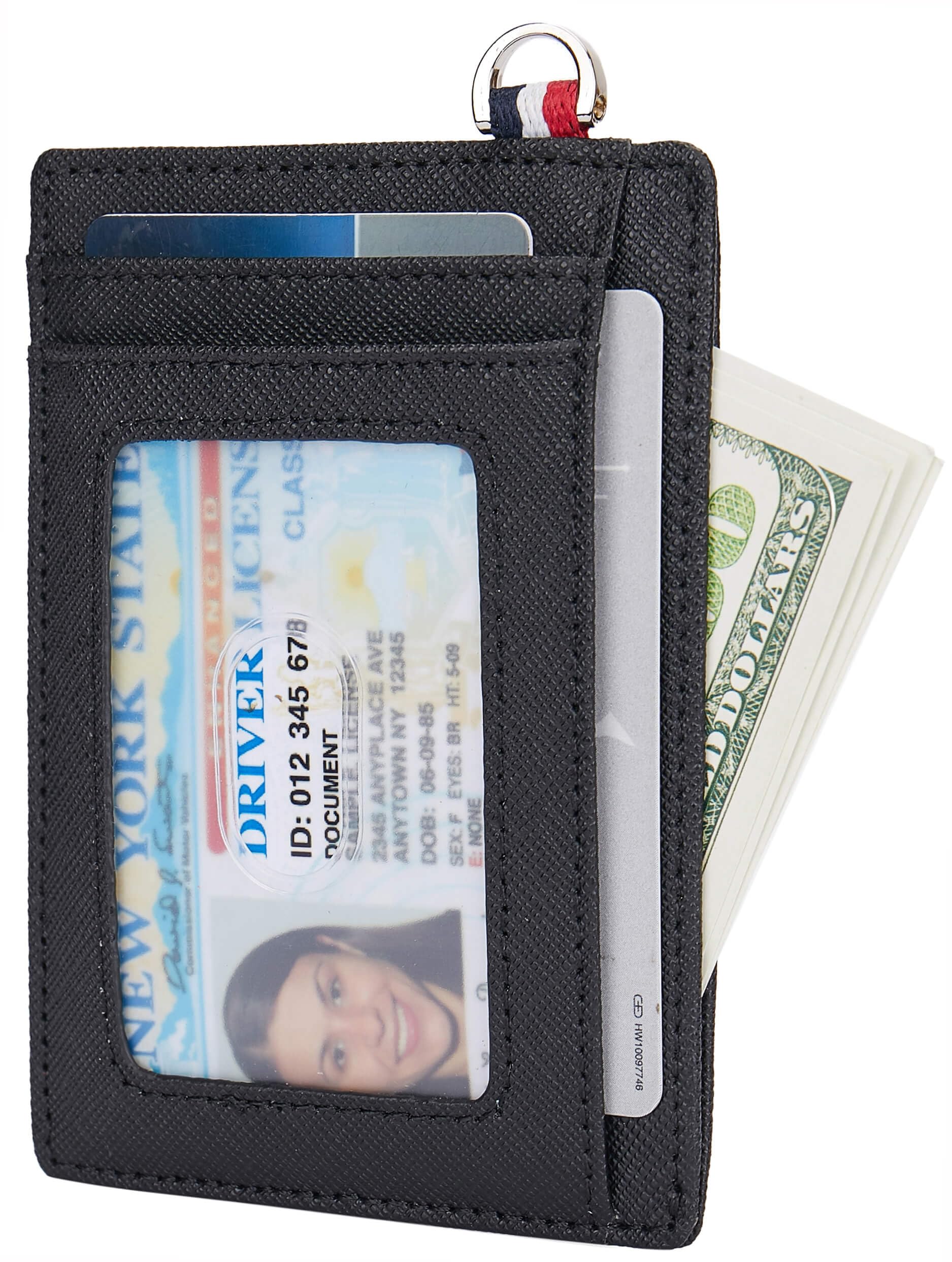 Slim Minimalist Front Pocket Wallet, Travel RFID Blocking Small Leather Thin Wallet, Credit Card Holder for Men and Women