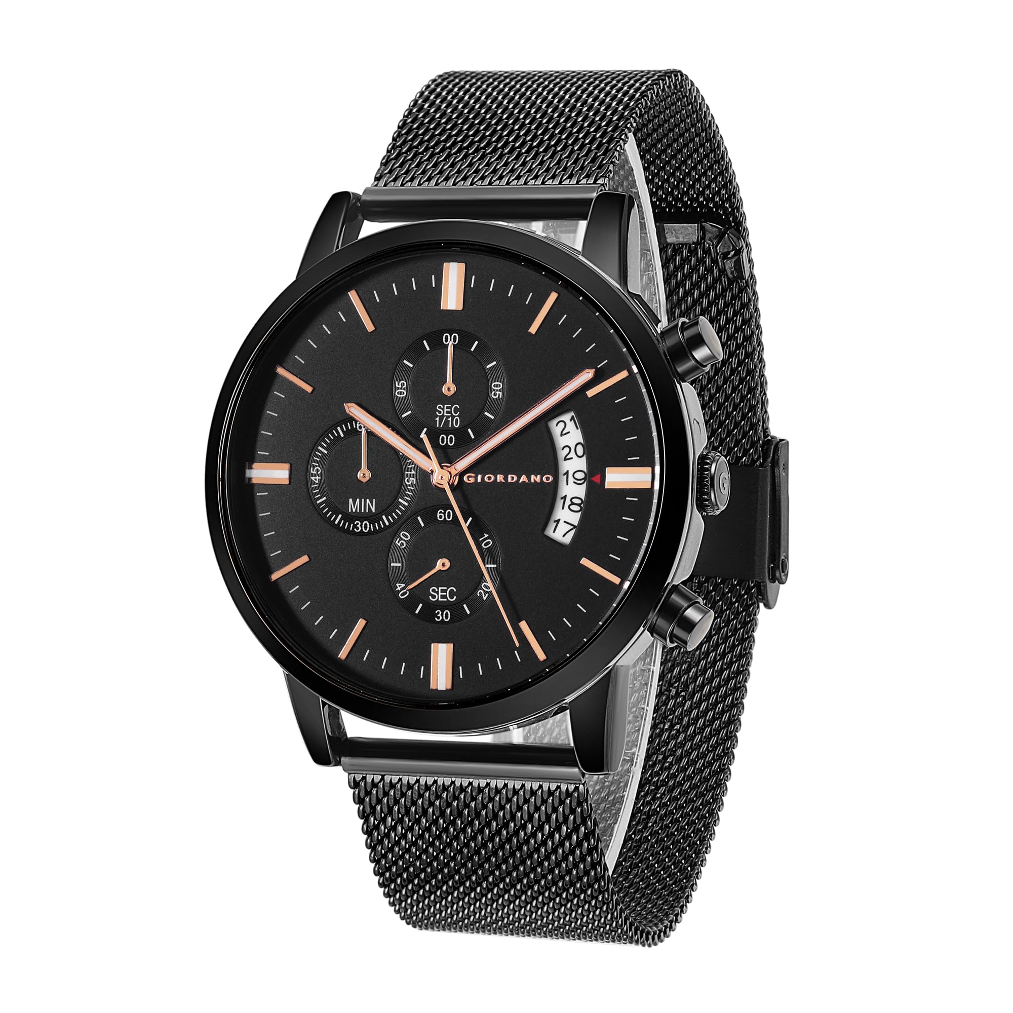 Giordano Analog Stylish Watch for Men Water Resistant Fashion Watch Round Shape with Multi-Functional Wrist Watch for Men & Boys to Compliment Your Look/Ideal Gift for Male - GZ-50055 (Rose Gold) (B0DGTFLSJQ) Amazon Price History, Amazon Price Tracker
