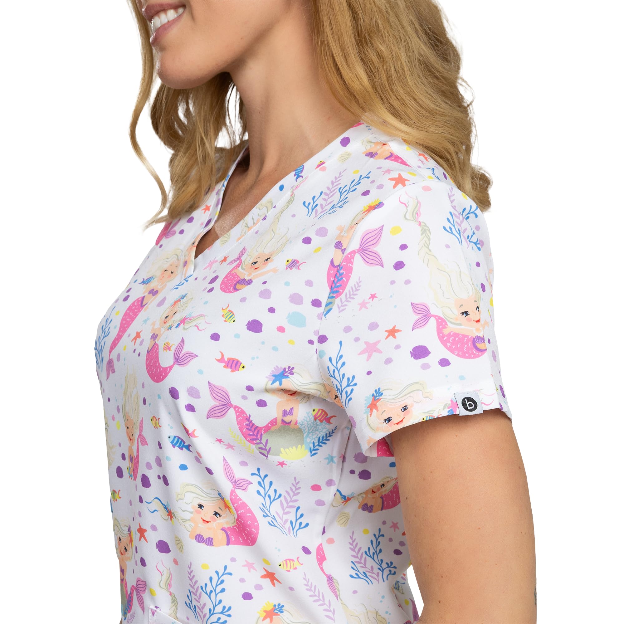 B-well Isabella Casacas Sanitarias Mujer Manga Corta Cuello V Elastano