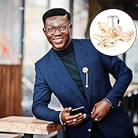 Vista 5 de Mudder 100 piezas de pasadores de bloqueo de pasador de bloqueo para pasadores, cierre de bloqueo con llave, 0.236 x 0.197 in, Cuero Cobre