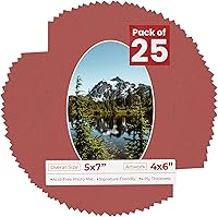 Vista 65 de Tapete de 5 x 7 para fotos de 4 x 6 pulgadas, con apertura de tablero ovalado verde Honeydew precortado, sin ácidos, mate para proteger tus