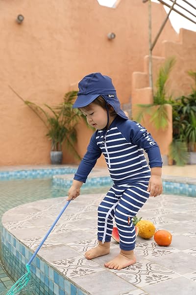 [weVSwe] ベビー 水着 ベビー ラッシュガード 子供 赤ちゃん 水着 男の子 女の子 長袖 オムツ交換やすい 0-3歳 UPF50+ UVカット 紫外線対策 - 3
