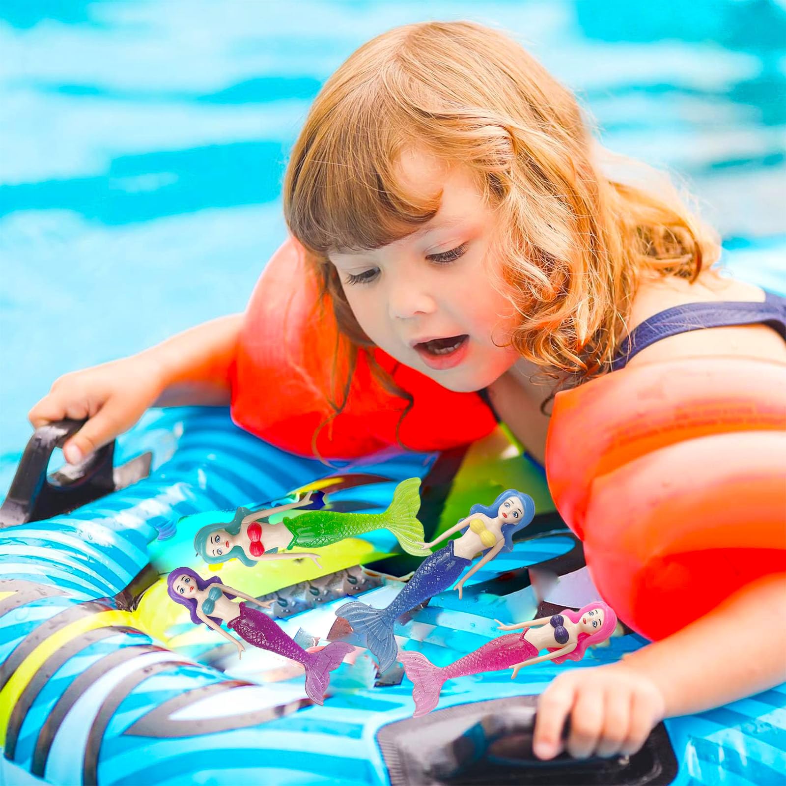 COSORO 4Pcs Diving Mermaids Toys Swimming Pool Sinking Toy Swimming Sinkers for Kids,Mermaid Underwater Diving Toy,Bath Mermaid Water Underwater Pool Training Toys Gifts for Girls Boys Pool Games - Image 4