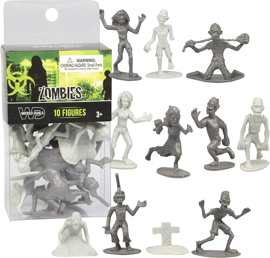 Amazon.com: Mini Zombie Figures 10pc Playset - Unique Zombie