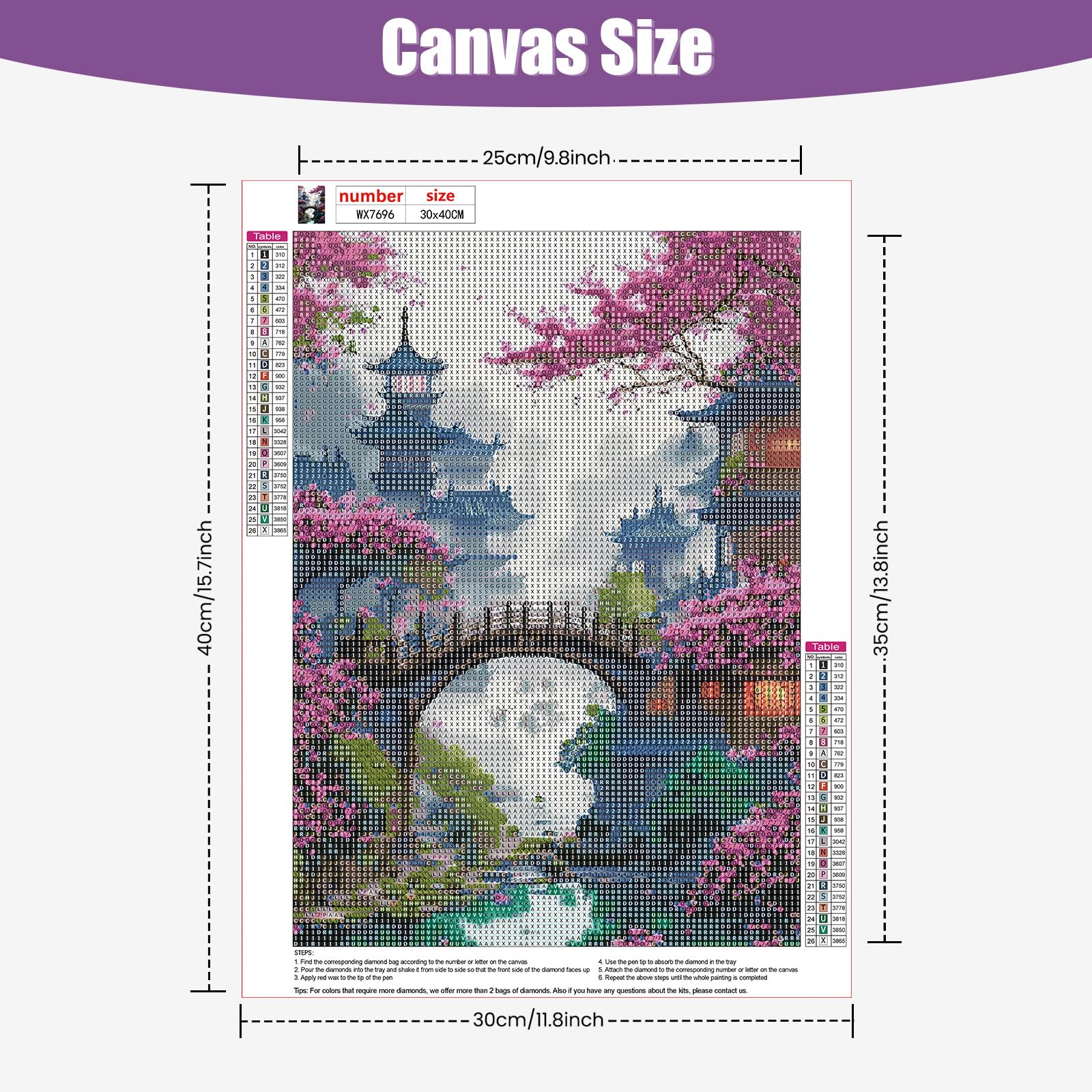 Kit Diamond Painting TOSTOG 5D Volpe | 30x40 Cm, Strass Rotondi, Tela Numerata, Per Adulti E Principianti - 5