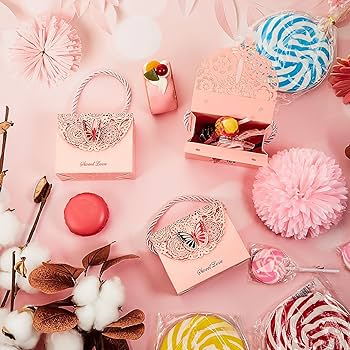 Accessotech 50 Pieces Wedding Favour Boxes Bridal Showers Parties