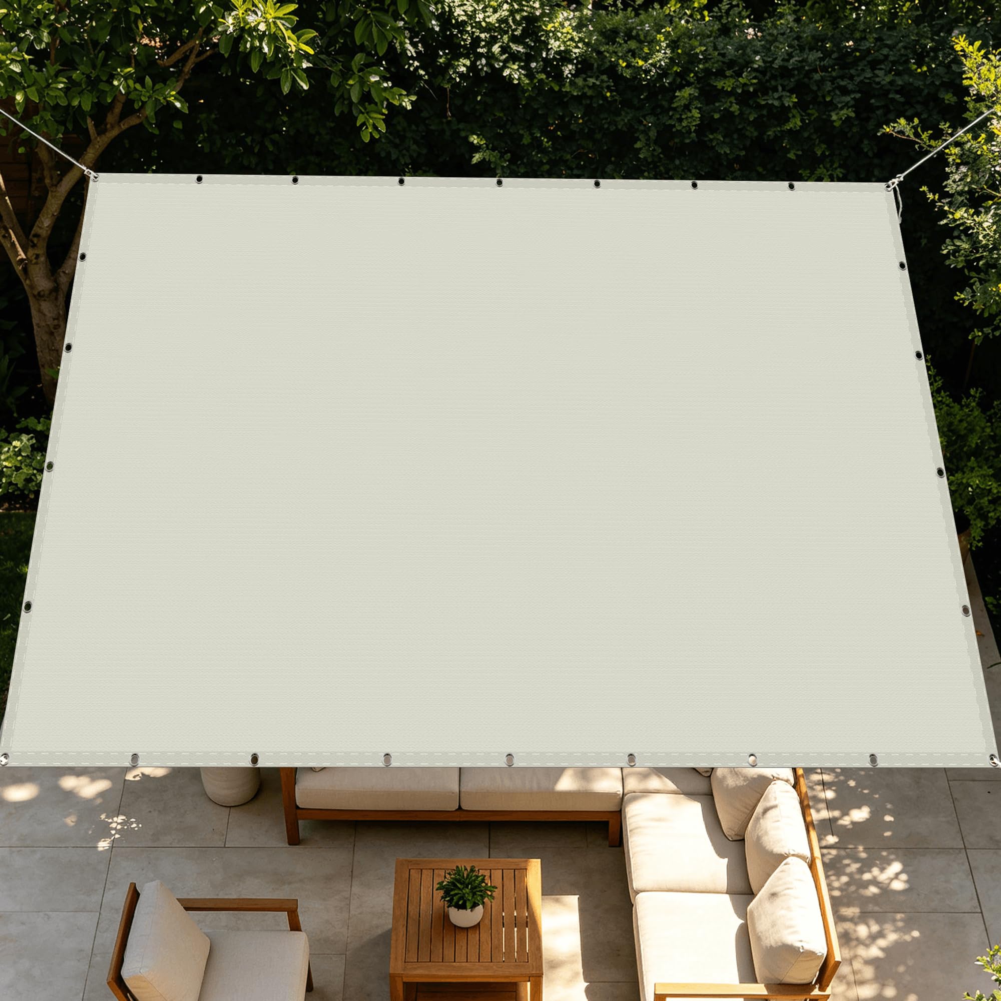 Bâche ombrage extérieur résistante à l'eau et vent sable 160x360