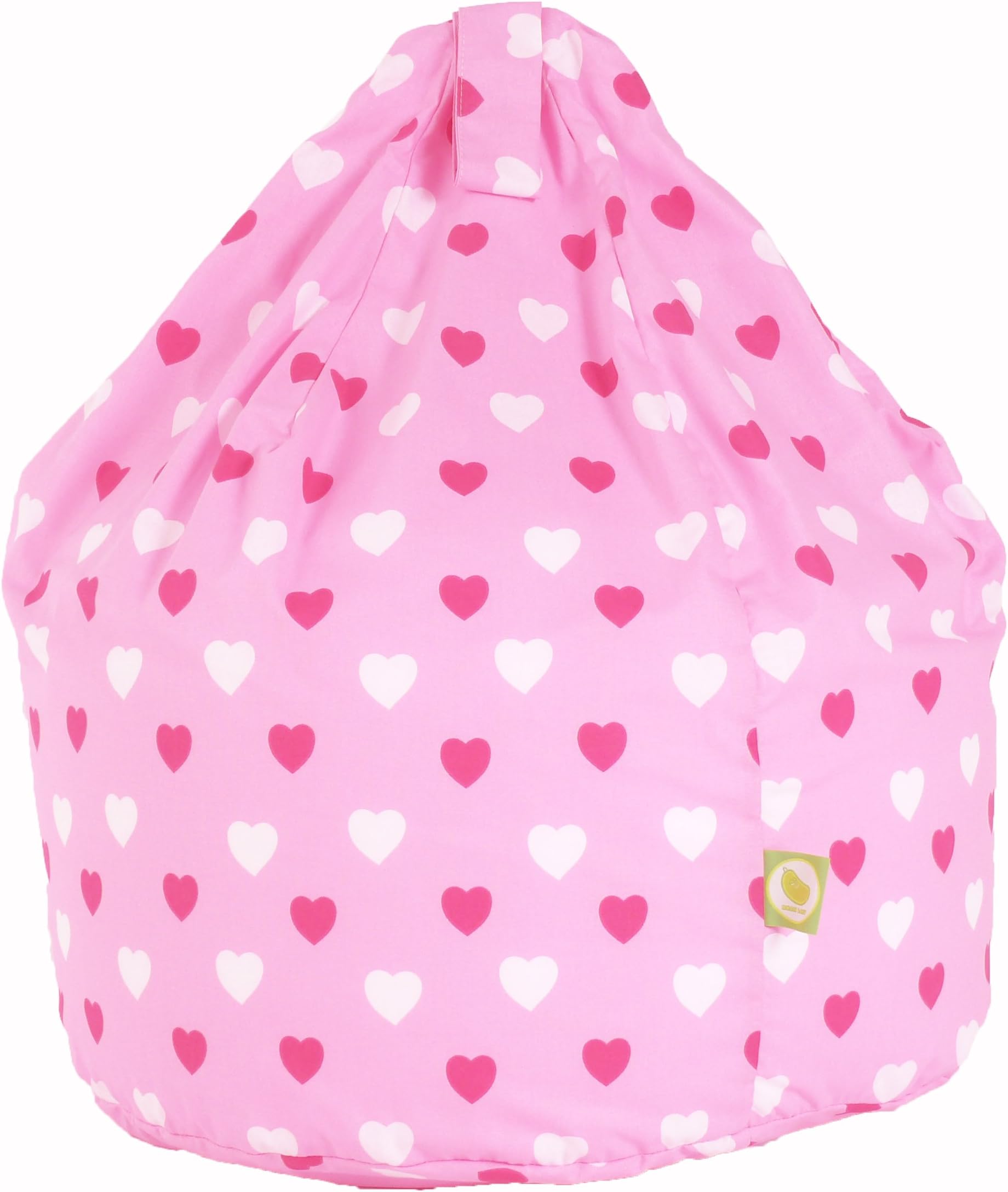 Cotton Pink Hearts Bean Bag Large/Adult Size