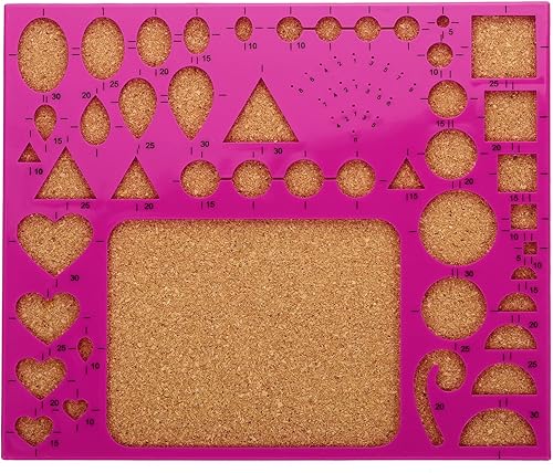 PATIKIL Tablero de plantillas de papel de 8 x 7 pulgadas, herramienta engarzadora de moldes para tiras de papel, manualidades artísticas, color azul