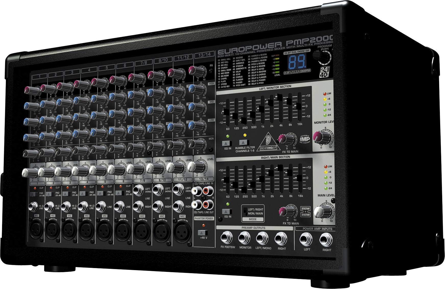 Behringer EUROPOWER PMP2000D 2000-Watt 14-Channel Powered Mixer