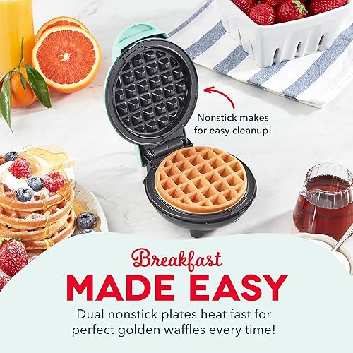 Vista 10 de Dash Mini Maker: La minimáquina para hacer wafles individuales, paninis, papas fritas y otros productos para llevar de desayuno, almuerzo o como