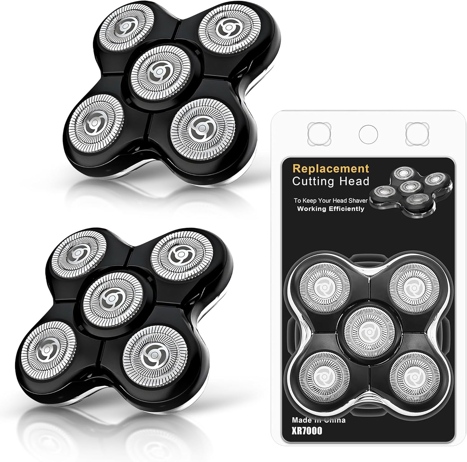 2 Pack Pro Head Shaver Replacement Blades Compatible with Remington Balder Pro Head Shaver Model XR7000, Precision Electric Shaving for Bald Men