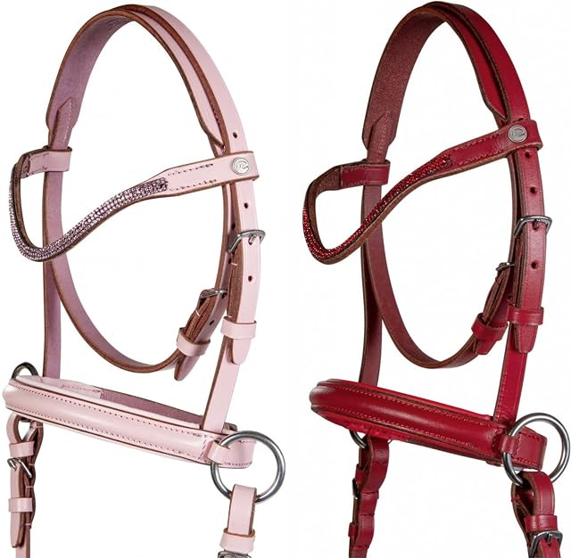 HKM Funny Horses2 Cabezada Bitless p. caballos de m. Rosa Shetland