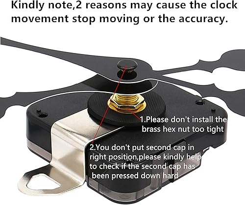 Miniatura 8 de 12888 Youngtown - Reloj con eje de 0.531 in con 2 manecillas de pala para adaptarse a diales de hasta 15.7 in (15,7 pulgadas) de diámetro.