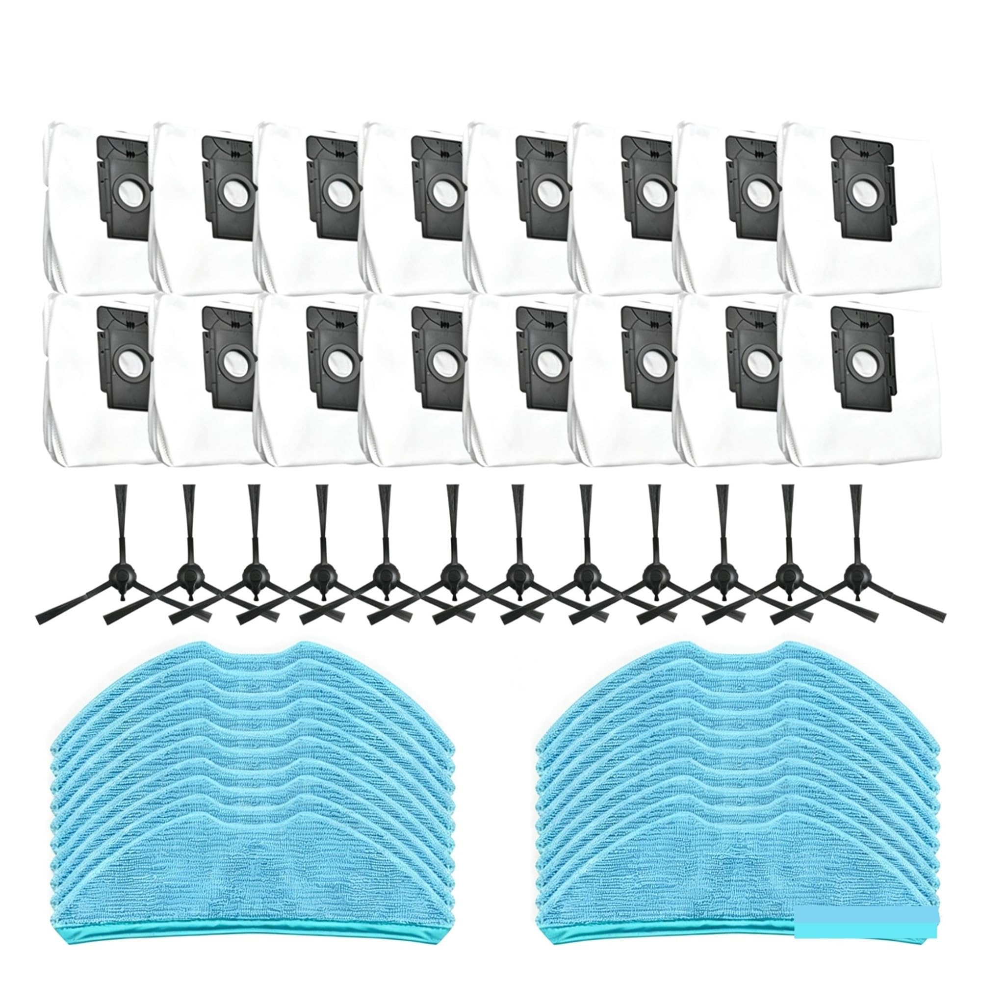 Almohadillas de fregona for Robot, compatibles con Medion,X50 SW, piezas de aspiradora, cepillo lateral, paño de mopa, bolsa for el polvo, accesorios, almohadillas absorbentes | SET F