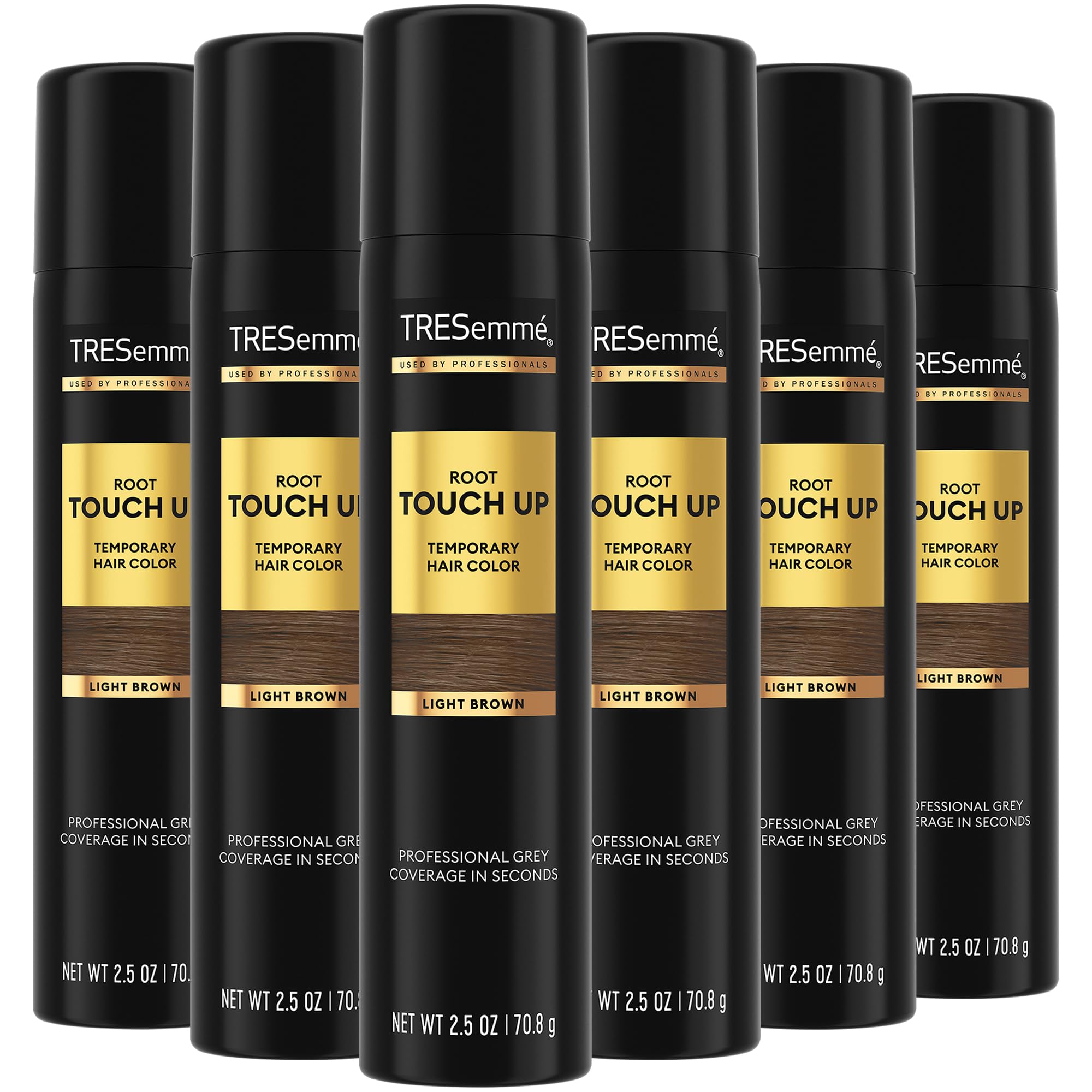 TRESemmé Light Brown Root Touch Up Spray - Temporary Hair Color for Travel, For Women and Men, 2.5 Oz (Pack of 6)