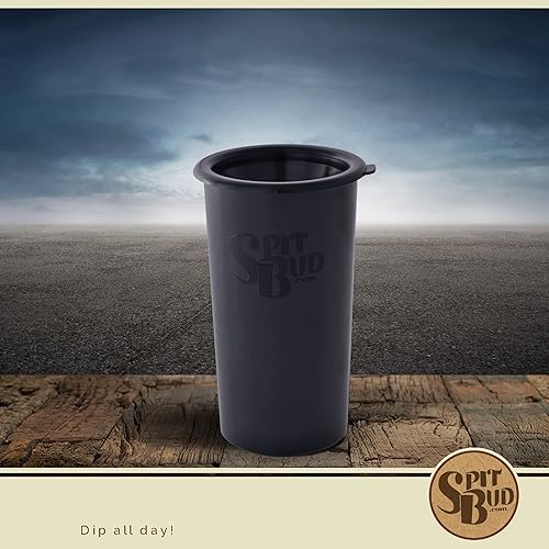 Miniatura 3 de Spit Bud Original Black - Spittoon para masticar tabaco - Taza portátil de inmersión y tabaco con tapa, pestaña para reventar, embudo a prueba de