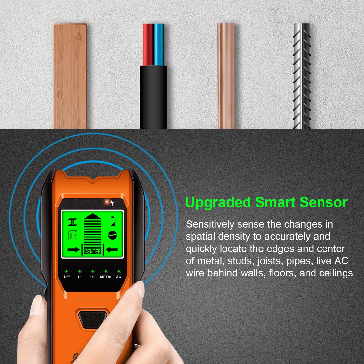 Jurgen K Stud Finder - 5-in-1 Wall Scanner -2
