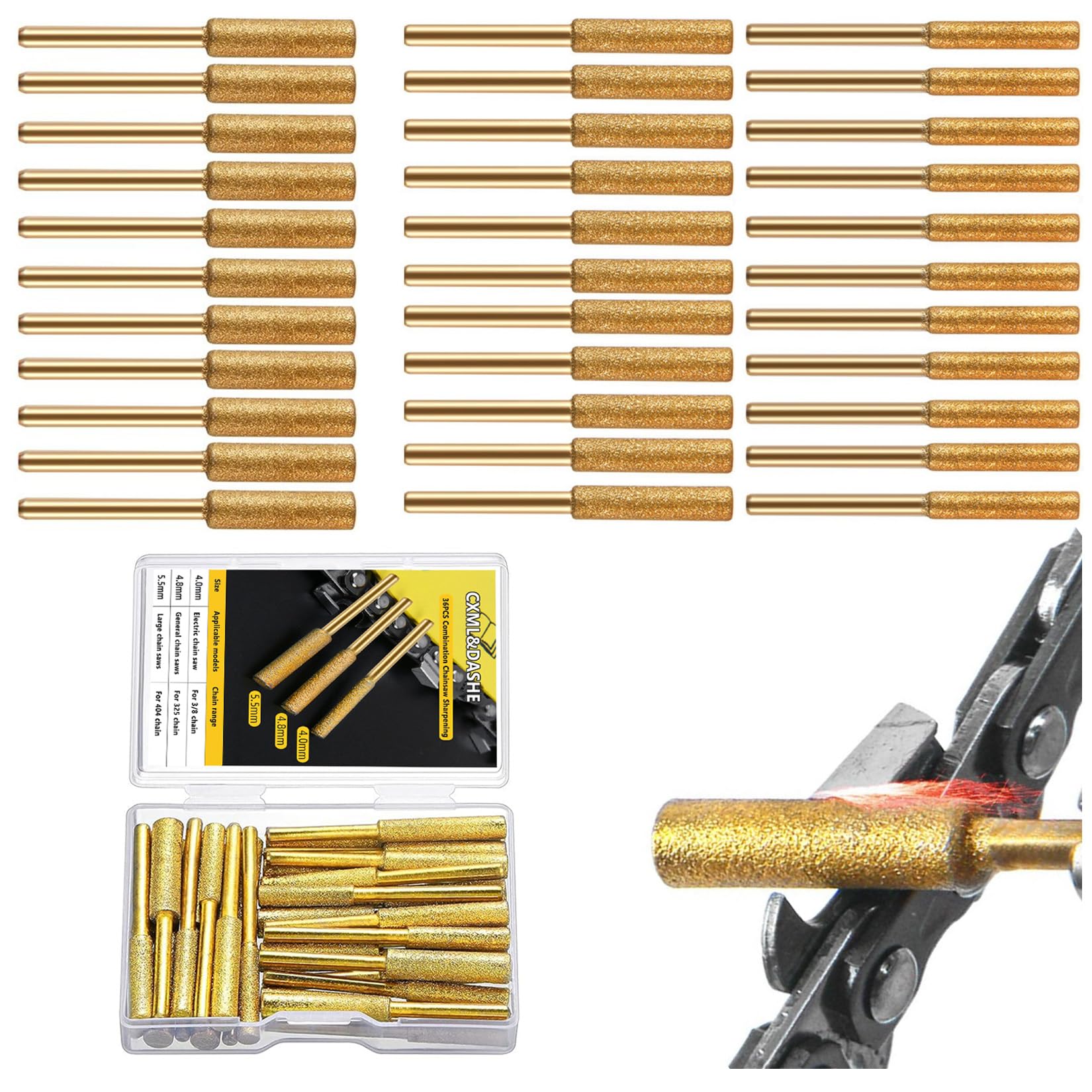 36 Pcs Metal Polishing Head for Chain, Ceramic, and Wood Restoration