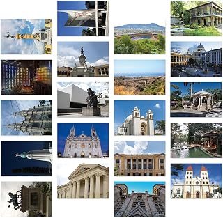 El Salvador City Landscape Postcards Pack 20pc/Set Postcards From Around The World Greeting Cards for Business World Travel Postcard for Mailing Decor Gift