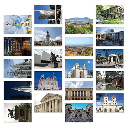El Salvador City Landscape Postcards Pack 20pc/Set Postcards From Around
