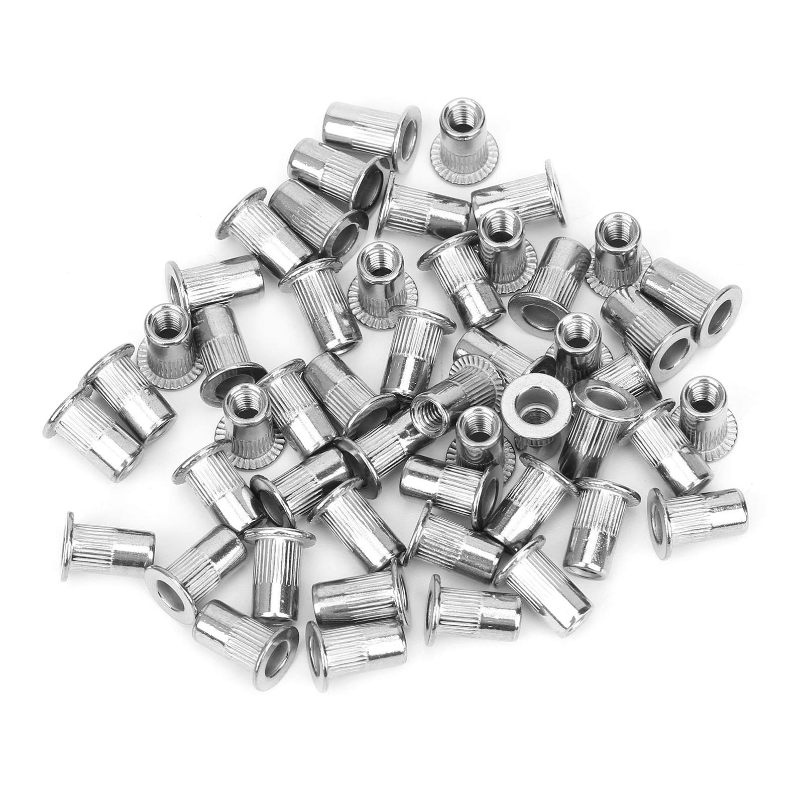 50 écrous Rivet M4 Inox 304 - Uxcell - Rivnut Argent - Pour Insert Tôle