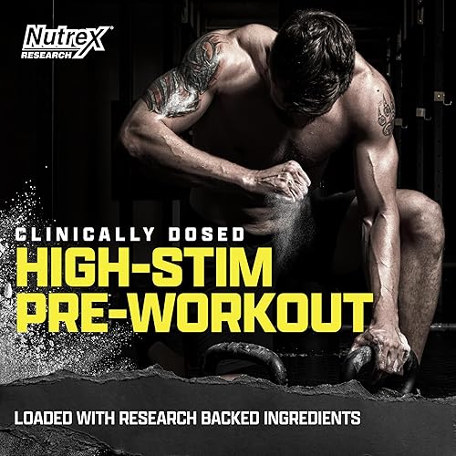 Miniatura 3 de OUTLIFT Amped Max Dosed HIGH STIM - Polvo para antes del entrenamiento, citrulina 6G, 3.2G Beta alanina, Alpha GPC, CognatiQ, energía extrema,