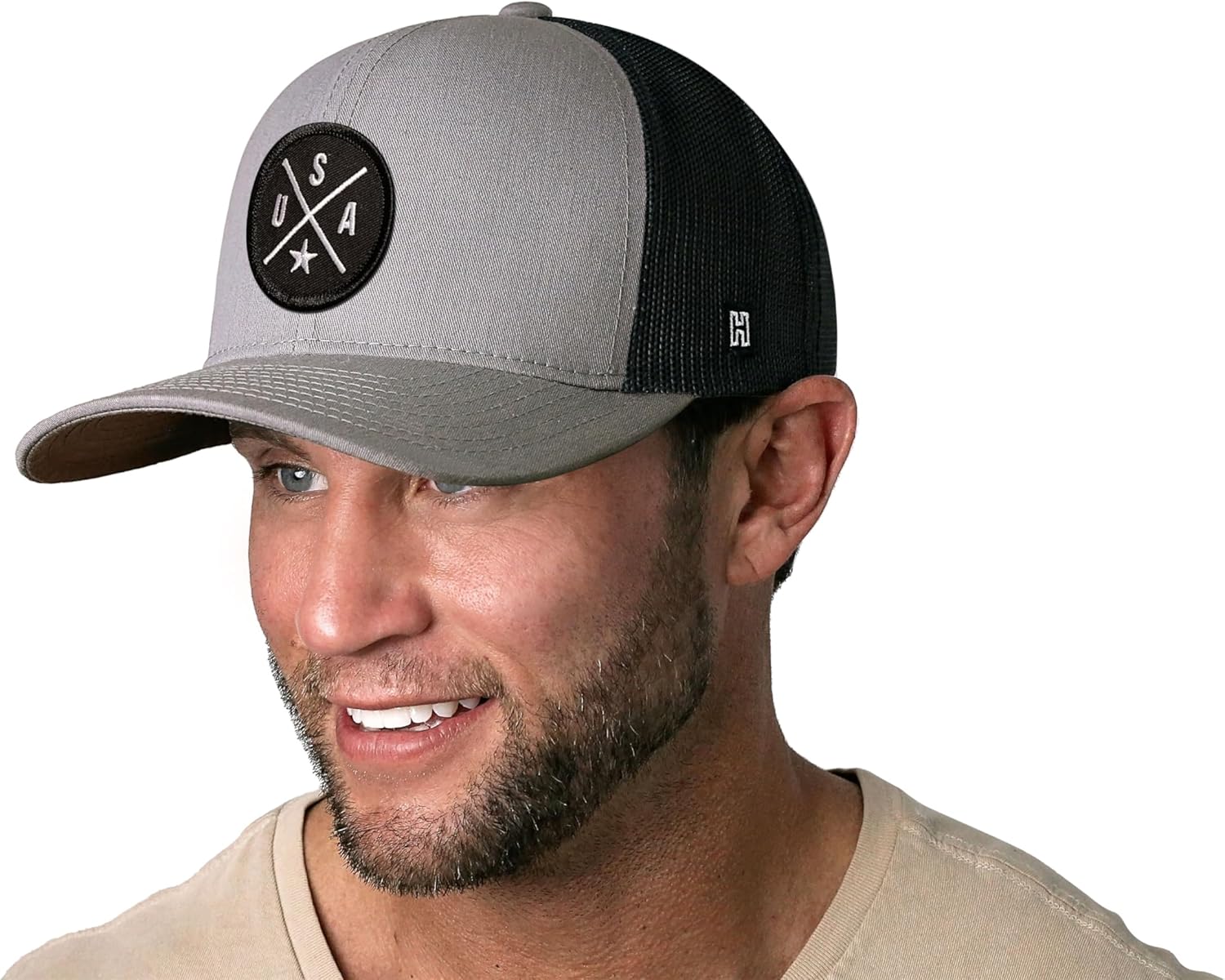 HAKA State City Trucker Hat for Men & Women, Adjustable Baseball Hat, Mesh Snapback, Sturdy Outdoor Black Golf Hat