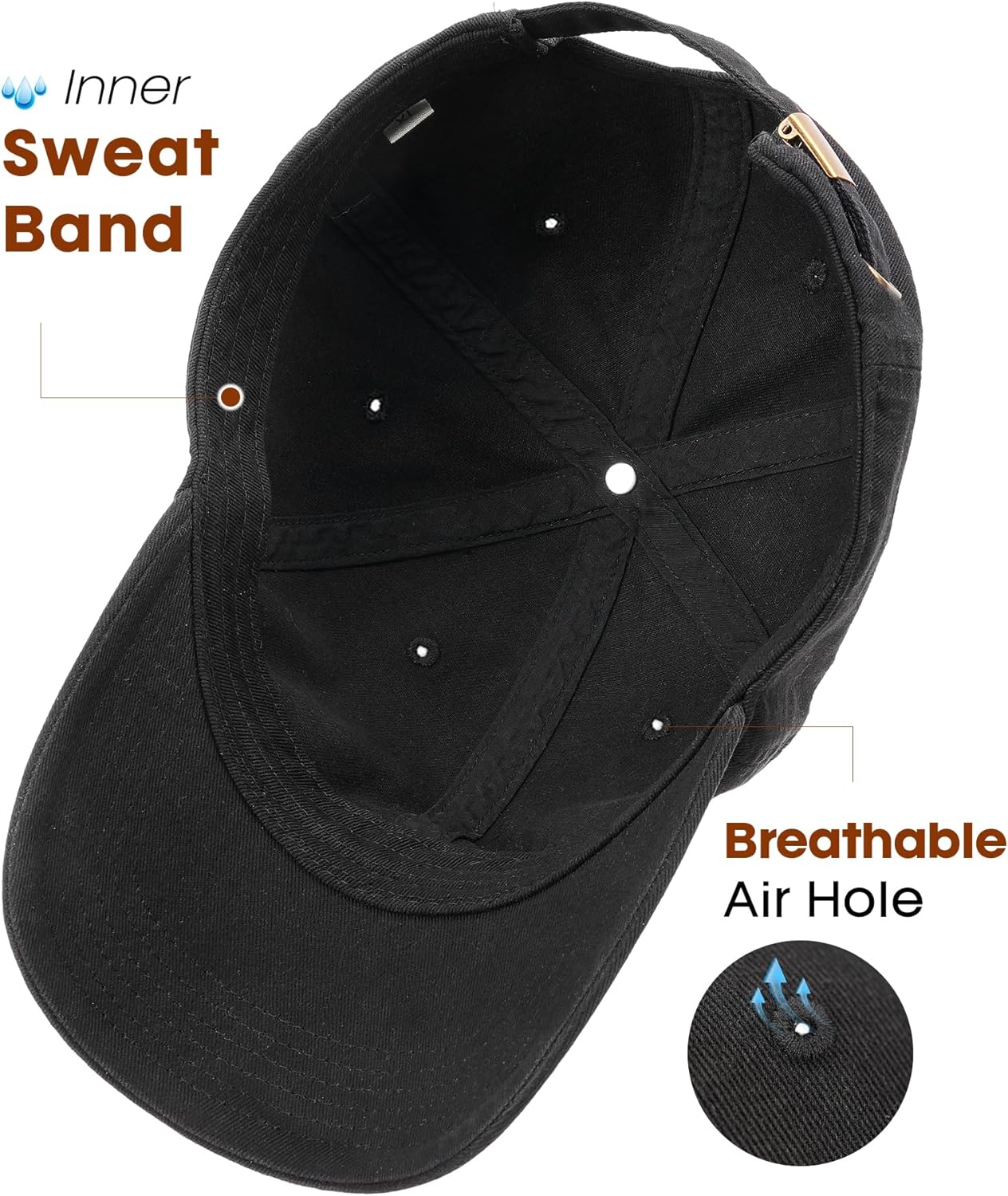 FURTALK Unisex Vintage Washed Unstructured Baseball Cap Washed Cotton Adjustable Dad Hat - Image 7