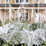 ZPISF 1400 sqft Halloween Spider Webs Decorations with 150 Extra Fake Spiders, Super Stretchy Cobwebs for Halloween Decor Indoor and Outdoor