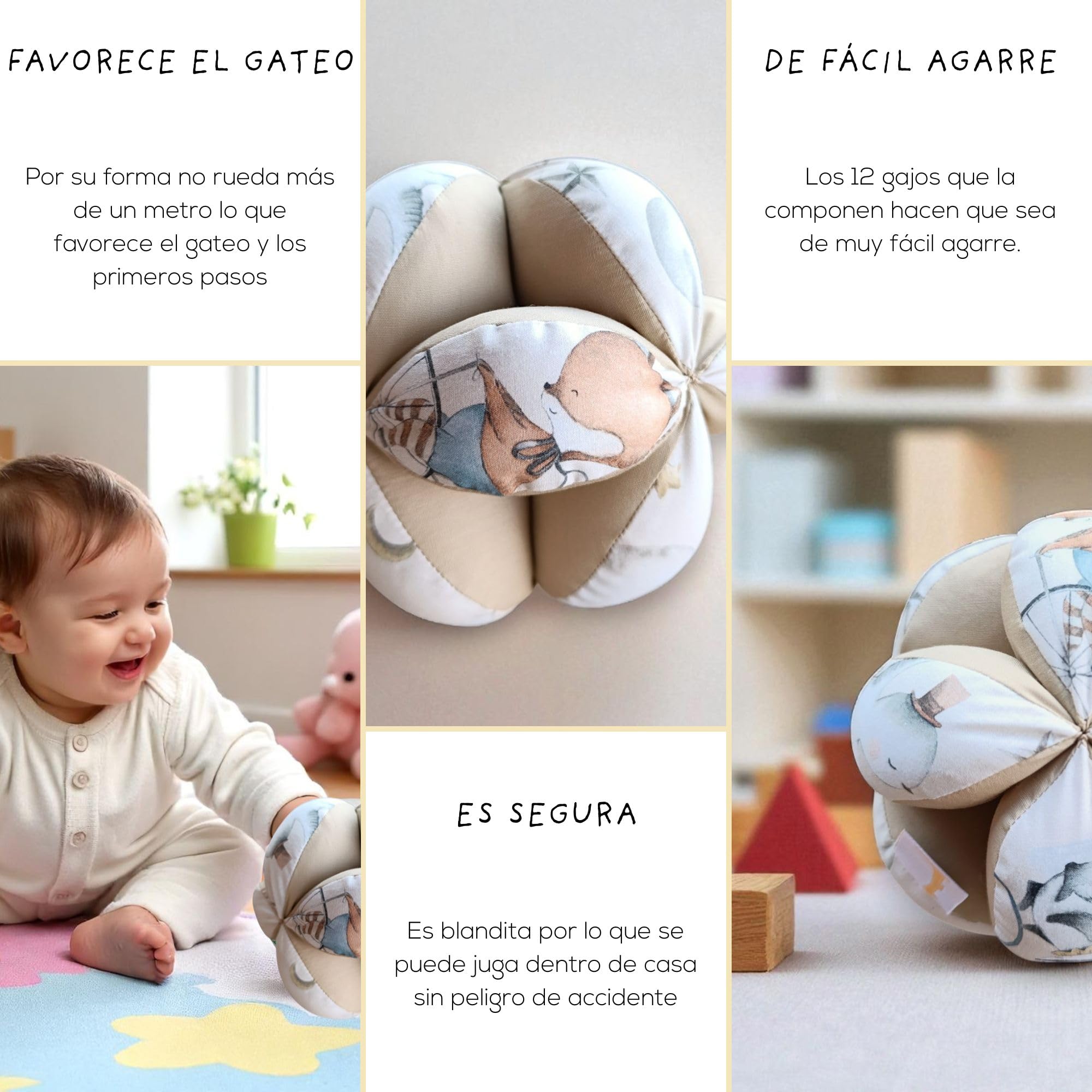 Juguetes Bebes 0-3 Meses - Pelota Montessori - Bola Sensorial Bebe