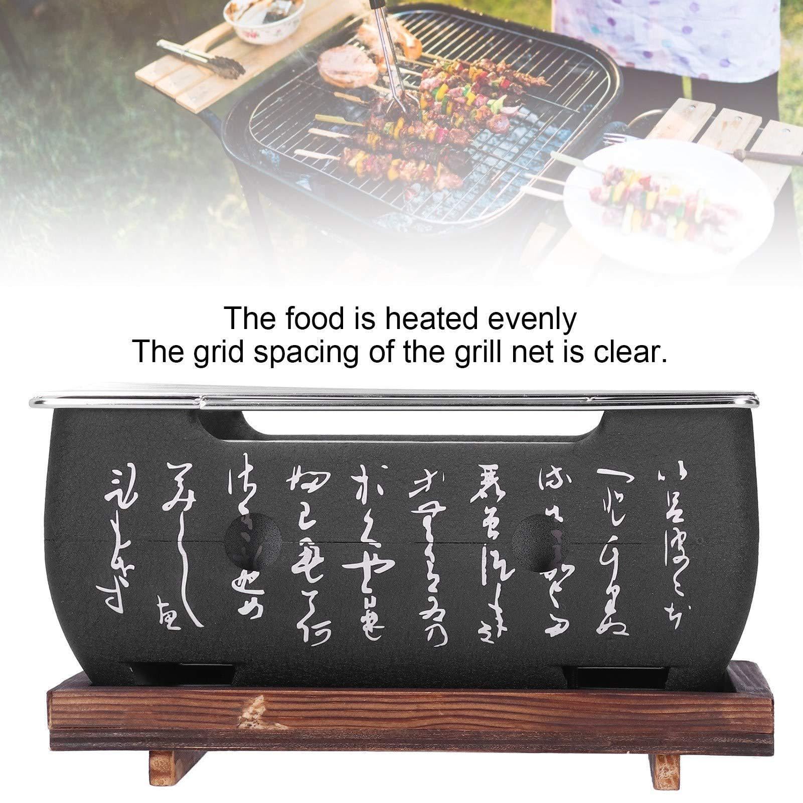 Stufa a carbone in stile giapponese – Stufa a carbone compatto barbecue da | viaggio | meni barbecue da esterno con griglia e stufa a carbone, barbecue portatile e compatto per giardino