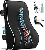 Lumbar Support Pillow for Office Chair,Office Home, College Dorm Room Essentials,Back Support Pillow for Car, Chair Cushions,Back Pain Relief Improve Posture,Mesh Cover Double Adjustable Straps