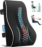 Lumbar Support Pillow for Office Chair, Office Home Essentials,Stocking Stuffers,Back Support Pillow for Car, Chair Cushions,Back Pain Relief Improve Posture,Mesh Cover Double Adjustable Straps