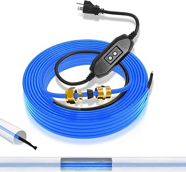 In Pipe Heating Cable Prevents Pipes from Freezing, YeloDeer Internal Self-regulating Heat Trace Cable for Safe Drinking Water, CSA 120 V 15 ft
