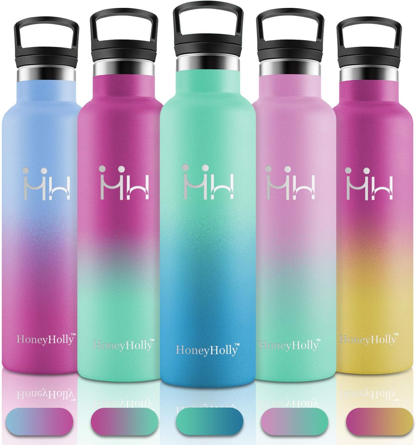 HoneyHolly Stainless Steel Water Bottle, 750ML BPA Free Double Walled - View #6