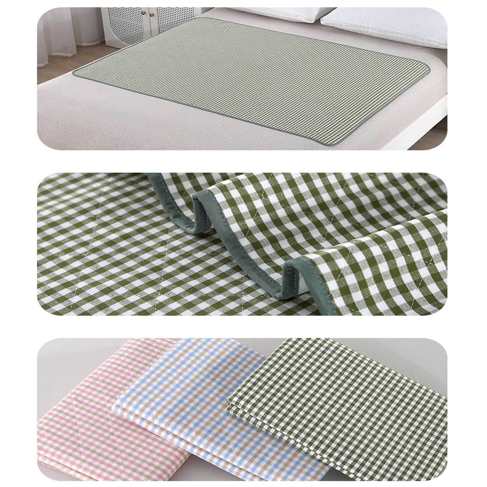 AHUAN 4 Seasons Empapadores Cama Adultos Lavables para Sofás, Autocaravanas Portátiles Protector Cama Engrosados Transpirables Empapador Protector de Cama, Mascotas(Azul,180x200cm)