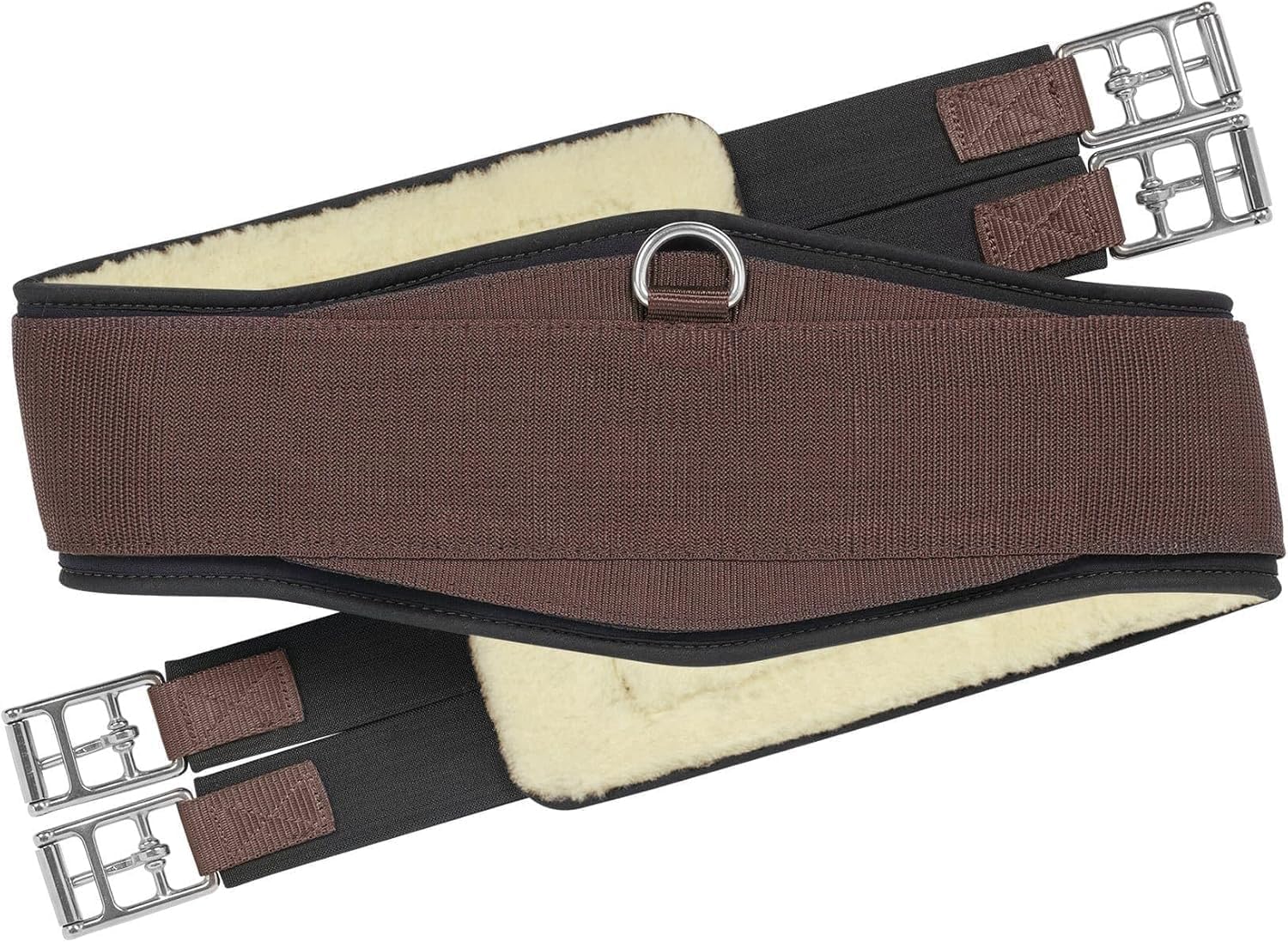 EquiFit Essential Schooling Girth with SheepsWool Liner – Breathable, Moisture-Wicking, Adjustable with Stainless Steel Roller Buckles – Multiple Sizes