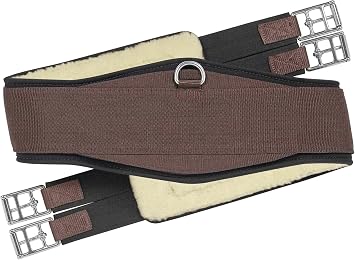 EquiFit Essential Schooling Girth with SheepsWool Liner Breathable, Moisture-Wicking, Adjustable with Stainless Steel Roller Buckles Multiple Sizes