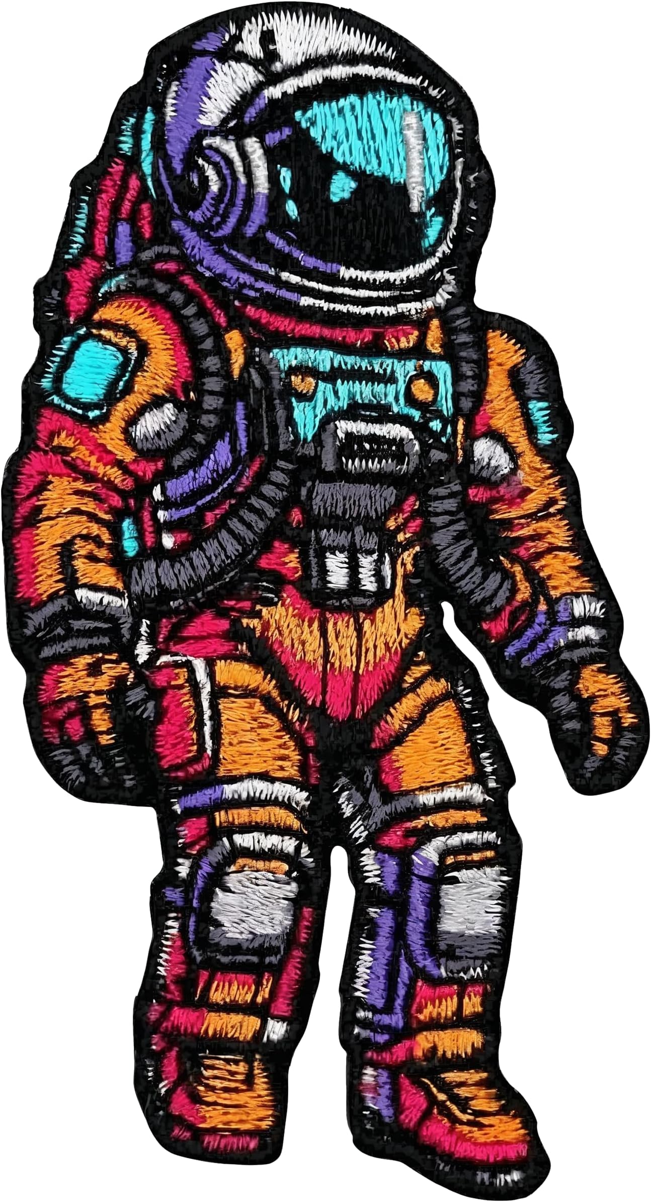 Space Man Astronaut Iron On Patch 1.69" x 2.95" | 1-Pack Embroidered Sew On Patches for Clothing, Jeans, Jackets, Backpacks, Hoodies - Sci Fi Space Applique - Embroidery Patch for Tote Bags, Dresses