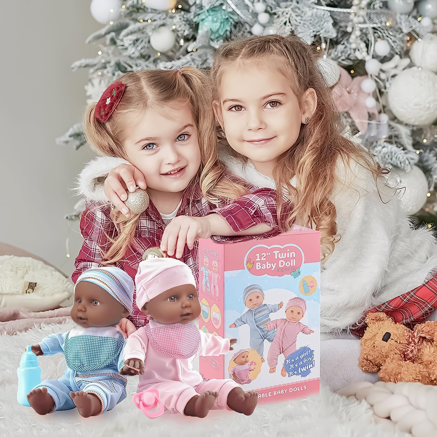 Toy Choi's Twin Baby Dolls 12 inch Two Soft Black Kuwait Ubuy