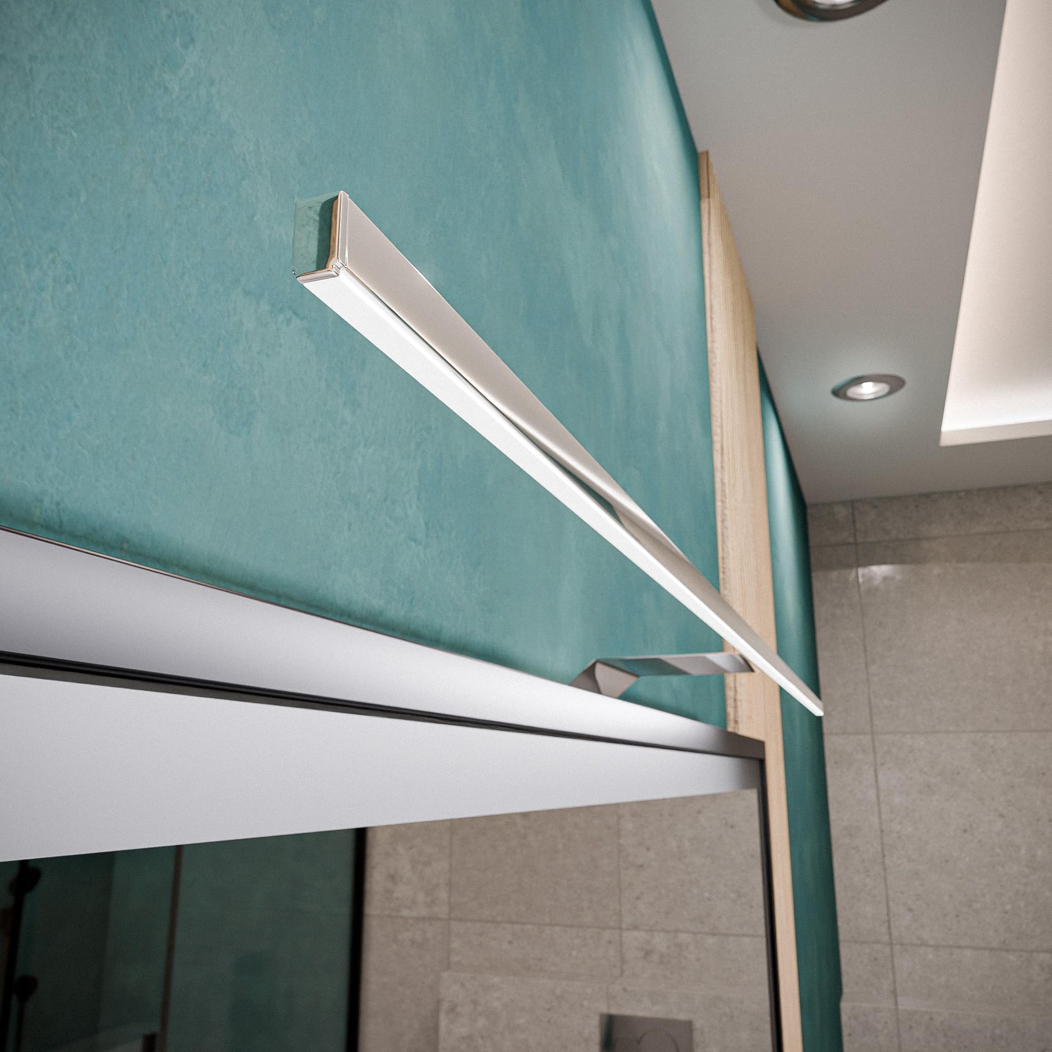kalb Eloria LED Spiegelschrankleuchte mit 230V Energiebox, 12V DC, Neutralweiß, Spiegelschrank Beleuchtung LED, Aufbauleuchte für Badezimmerschrank, Licht für Spiegelschrank
