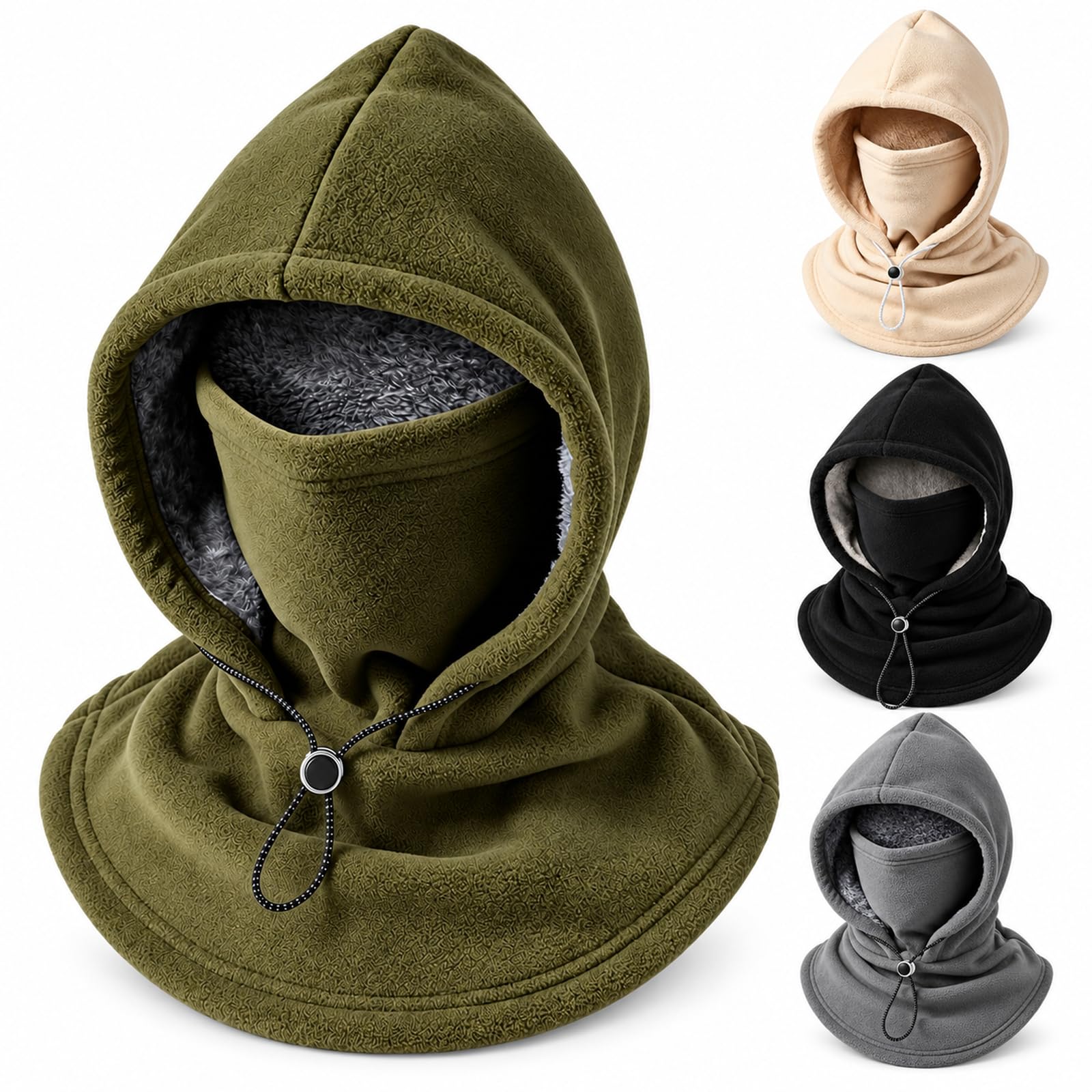 2027 New One-Piece Warm Mask Hat, Outdoor Cycling Windproof Warm Hat