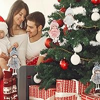 Vista 2 de FZBNSRKO 3 piezas de ángel colgante de ángel adornos colgantes de árbol de Navidad, adornos de felpa de Navidad para fiestas de vacaciones, regalos