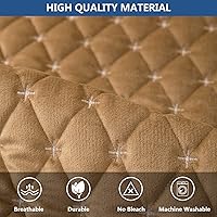 Vista 3 de Eismodra Fundas para reposabrazos, funda de sofá, fundas para respaldo, fundas antideslizantes para sillón para perros, gatos y mascotas, sofá Café