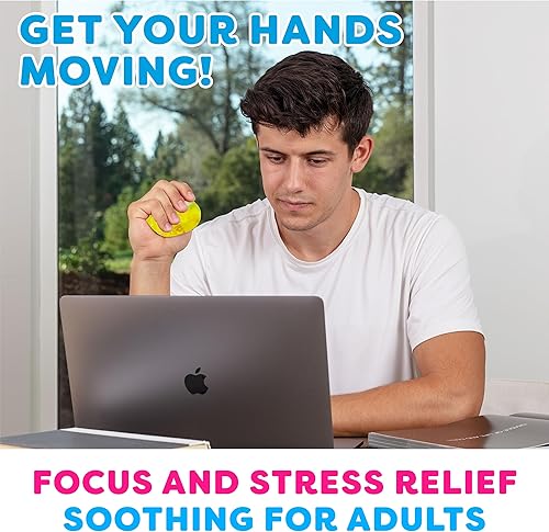 Miniatura 15 de Power Your Fun Arggh - Mini bolas antiestrés para adultos y niños, paquete de 3 pelotas estrujables para estrés, resistencia que cambian