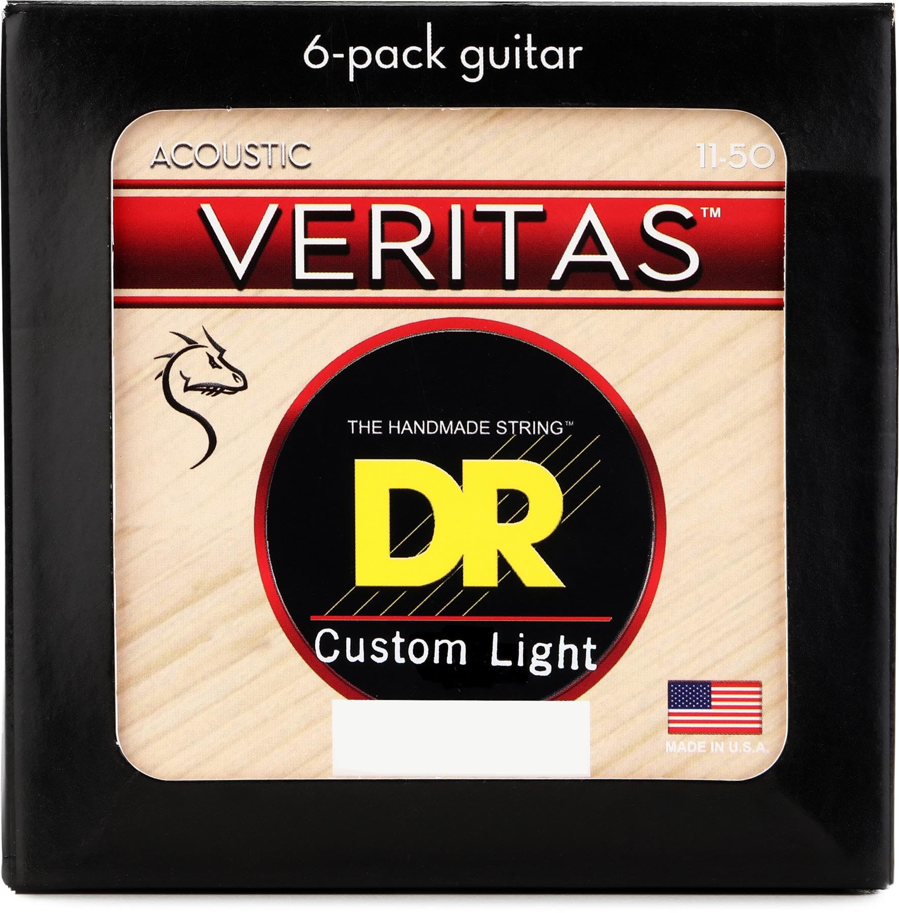 VERITAS - Coated Core Technology struny do gitary akustycznej: Custom Light 11-50 (6 sztuk)